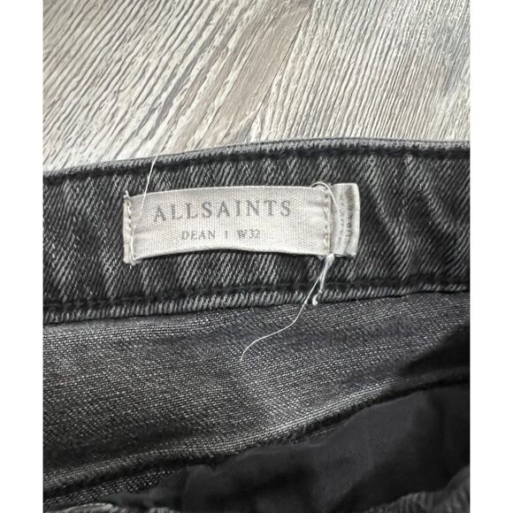 Allsaints Mens Jeans Dean Size 32 x 26 Cropped - Picture 3 of 9